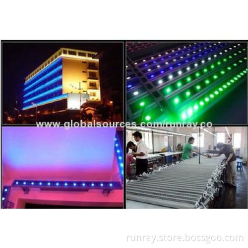 Aluminum 18W RGB LED Wall Washer with 85-265V AC, 80-110lm/W, 3-year Warranty